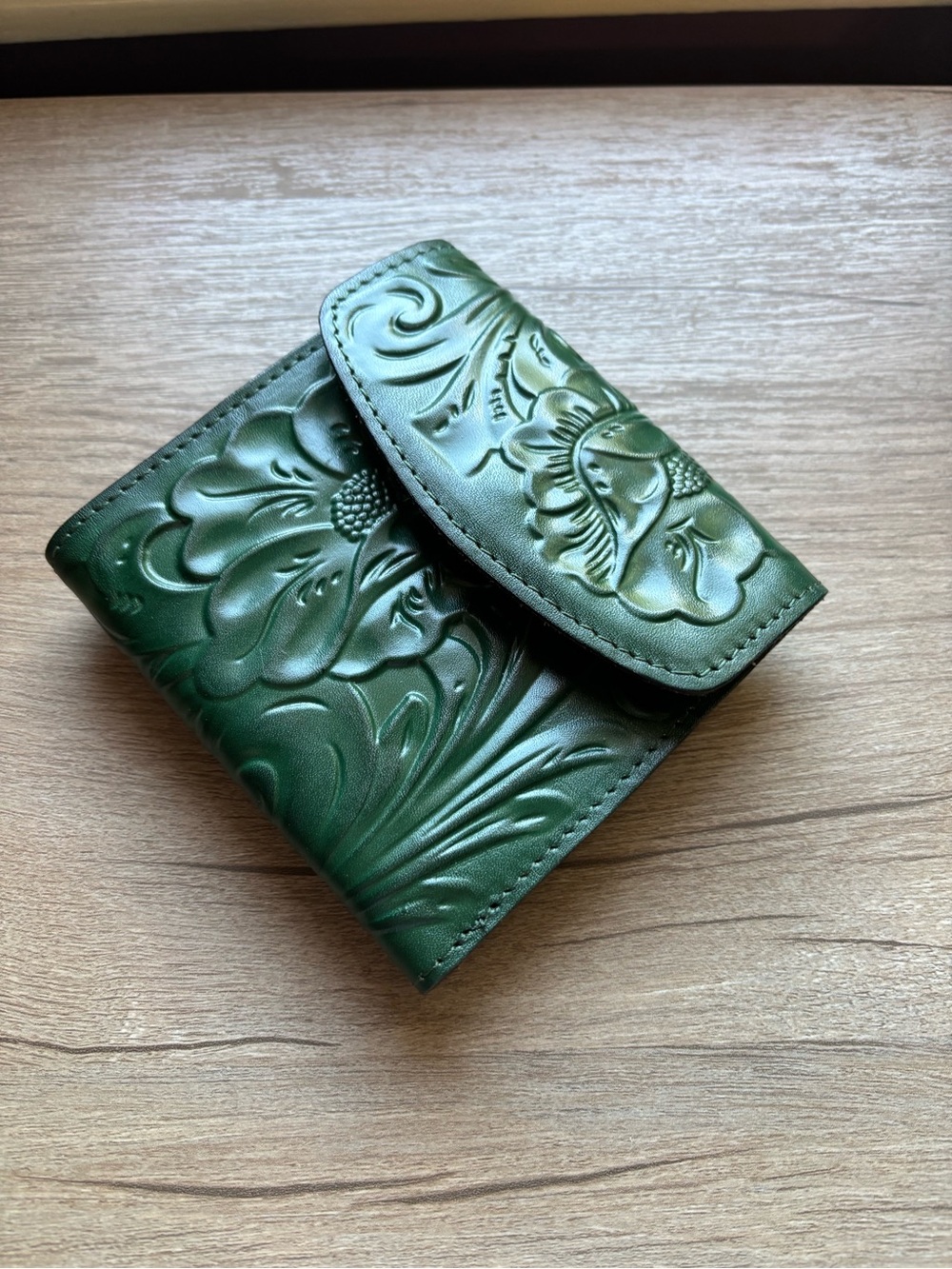 Patricia Nash Green Leather Wallet